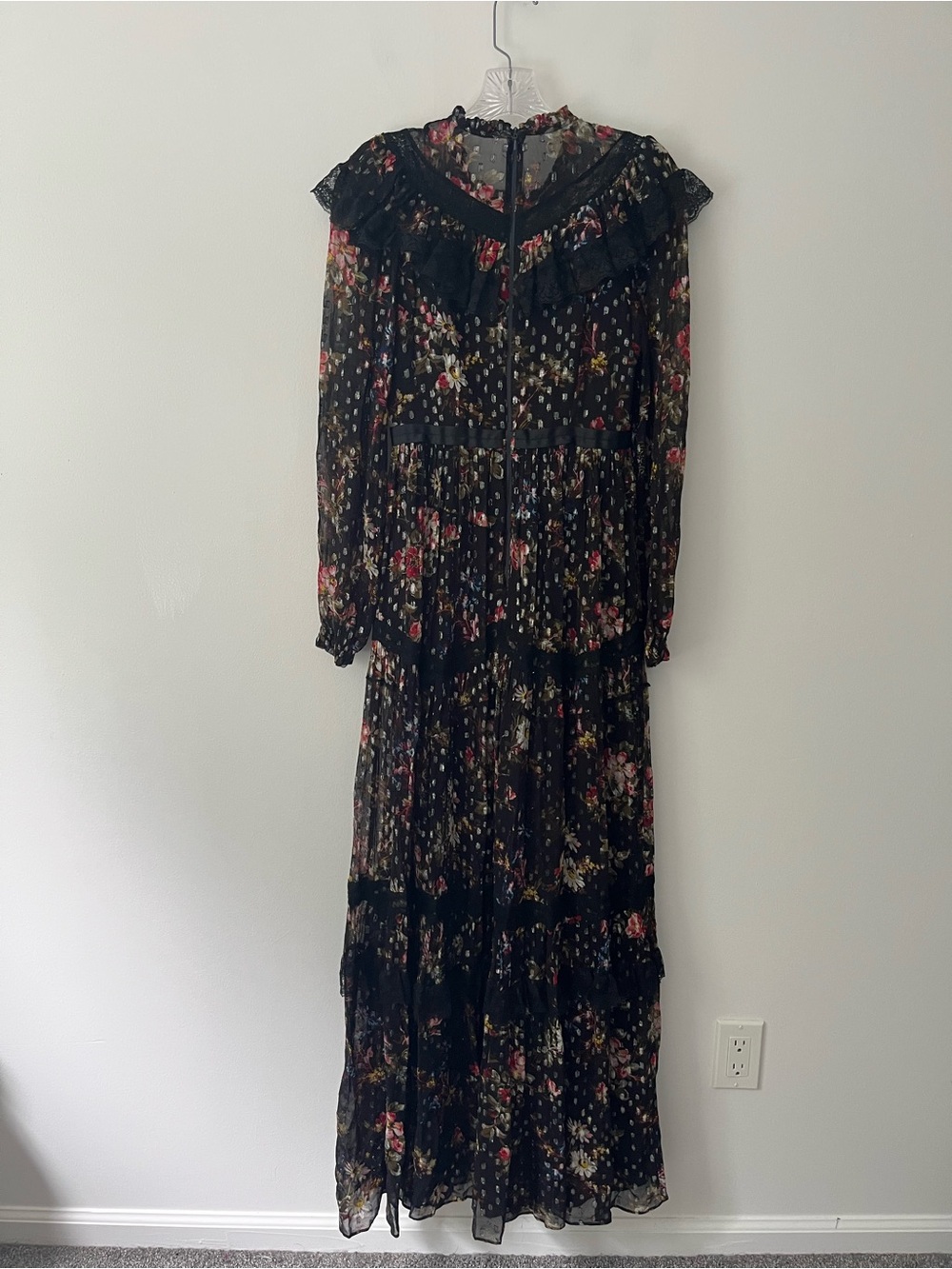 Needle & Thread Cosmic Forest Floral Lace Maxi Dress Gown Peasant Cottagecore 2 - Picture 8 of 15